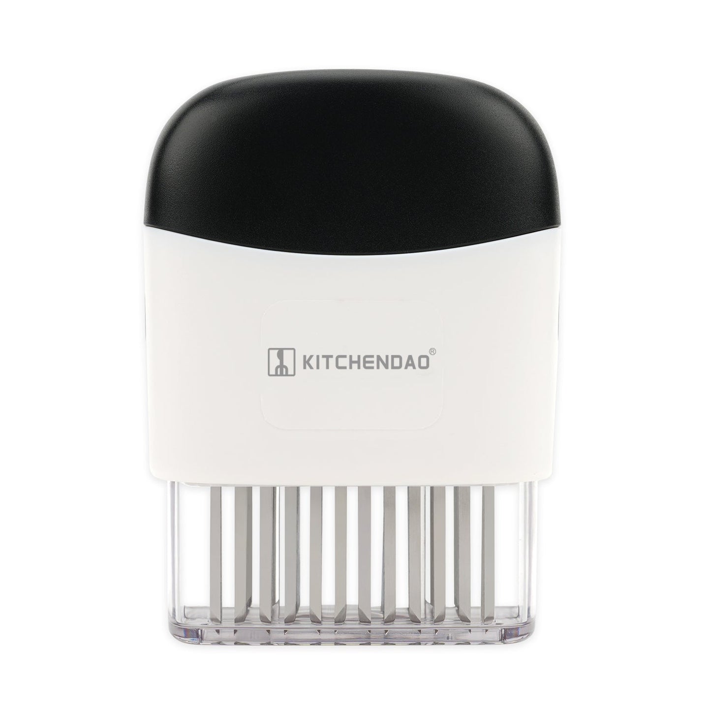 KITCHENDAO Detachable Meat Tenderizer Needle Tool with Safety Lock, Detachable for Easy Cleaning, Dishwasher Safe, 48 Upgraded Stainless Steel Needles, for Tendering Steak Pork Belly Skin Chicken