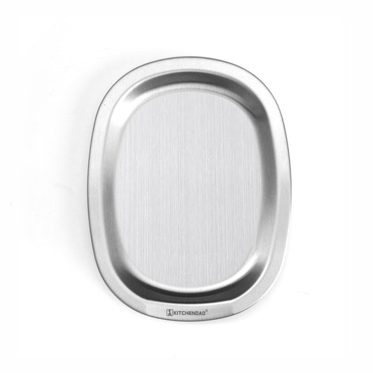 Stainless Steel Spoon Rest With Silicone Anti-slip Pad For Kitchen