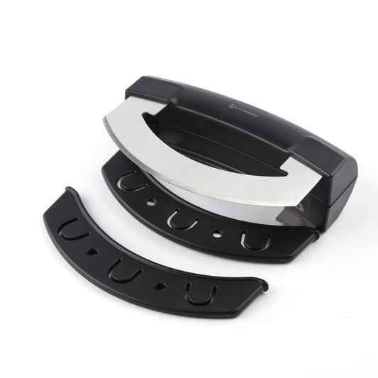 Super Sharp Mezzaluna Salad Chopper Double Blade Mincing Knives