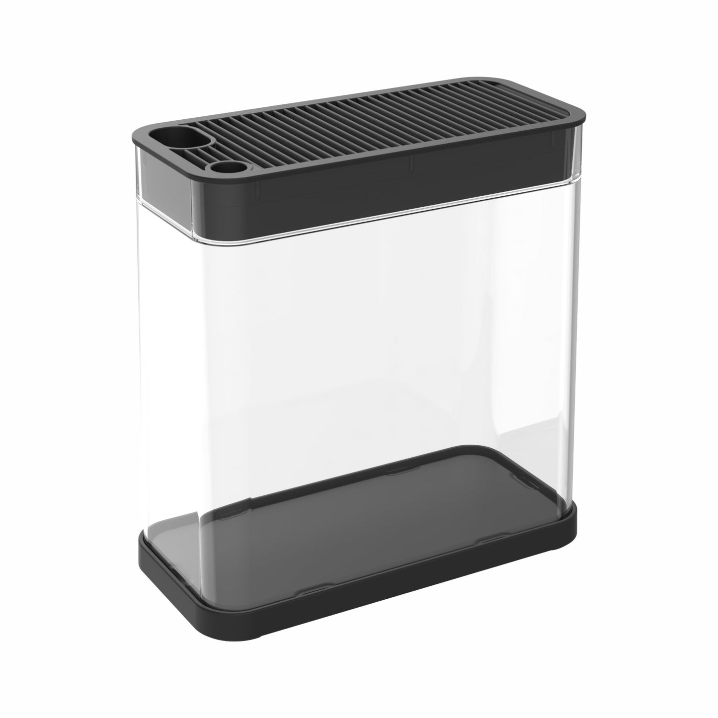 Transparent Universal Knife Block knife holder With Scissors Slot Square