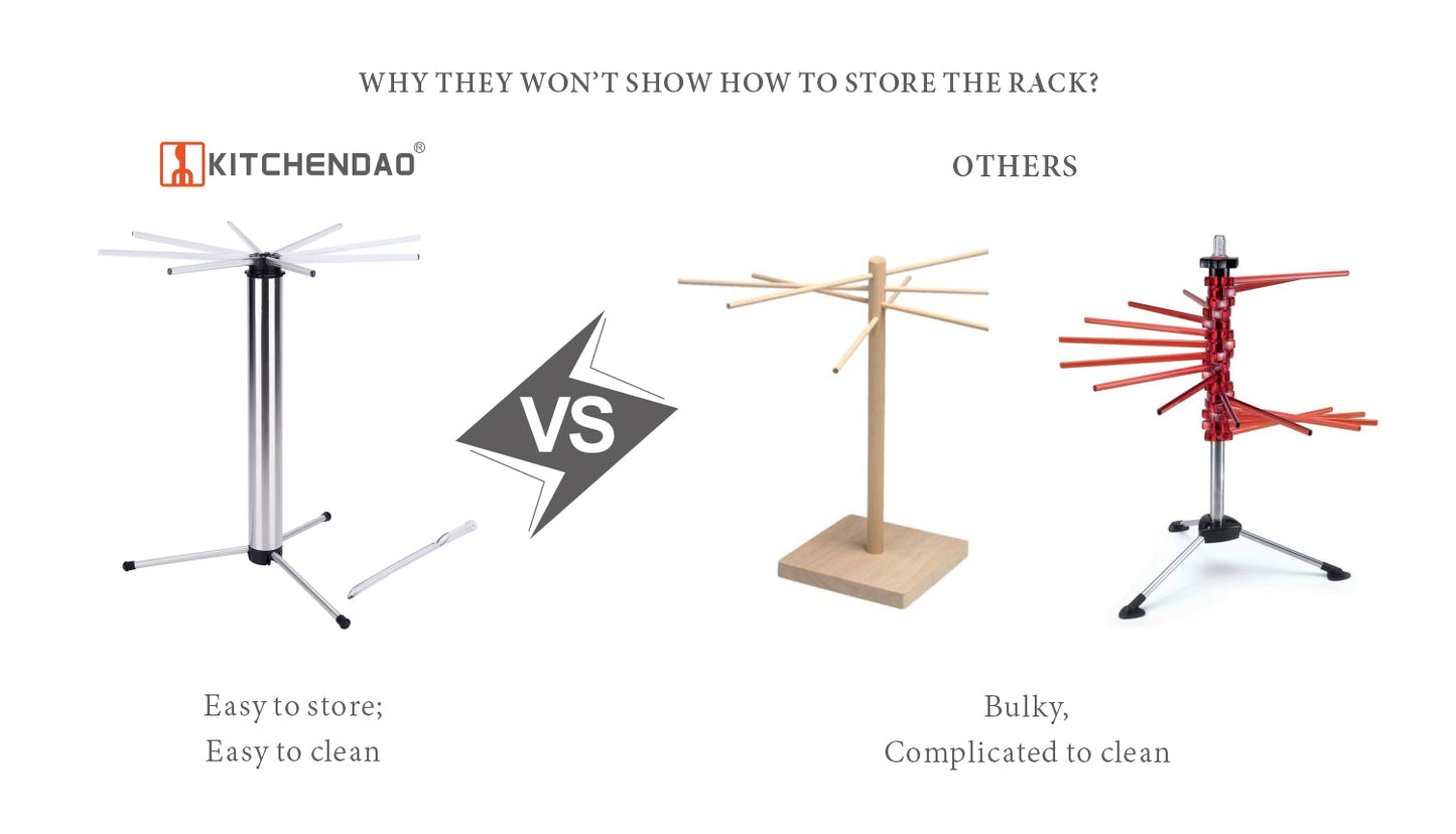 Collapsible Pasta Drying Rack For Easy Storage Pasta Rack