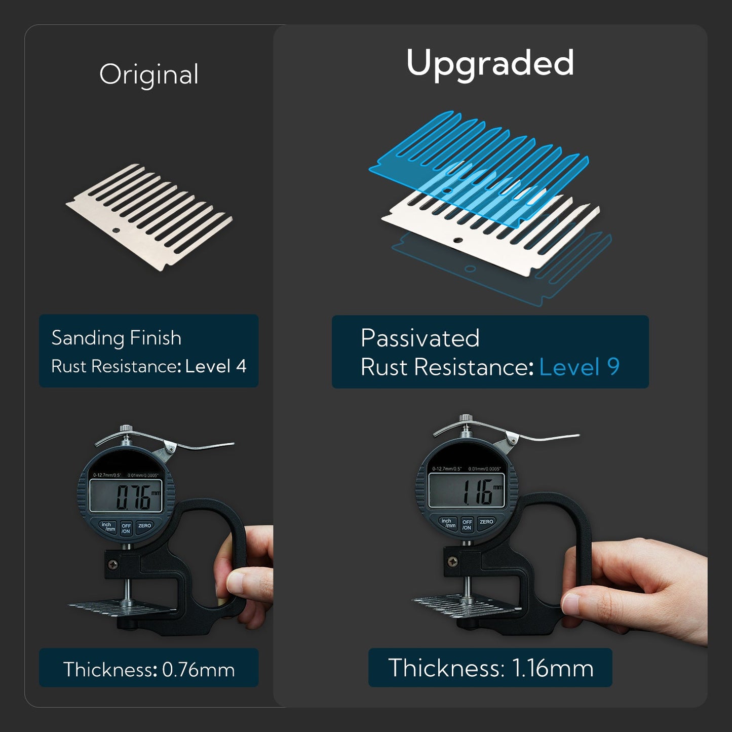 KITCHENDAO Detachable Meat Tenderizer Needle Tool with Safety Lock, Detachable for Easy Cleaning, Dishwasher Safe, 48 Upgraded Stainless Steel Needles, for Tendering Steak Pork Belly Skin Chicken