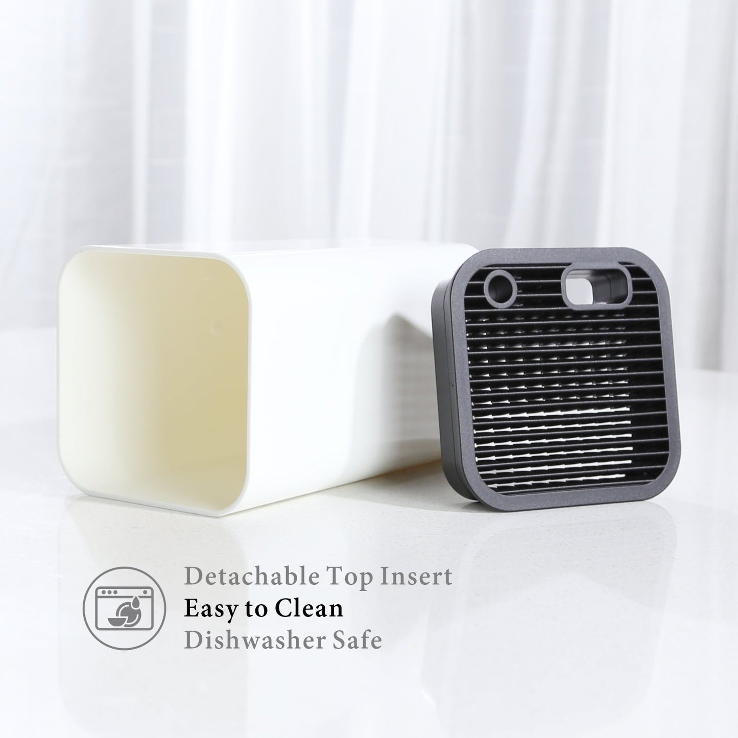 Universal Knife Block With Slots For Scissors And Sharpening Rod Square