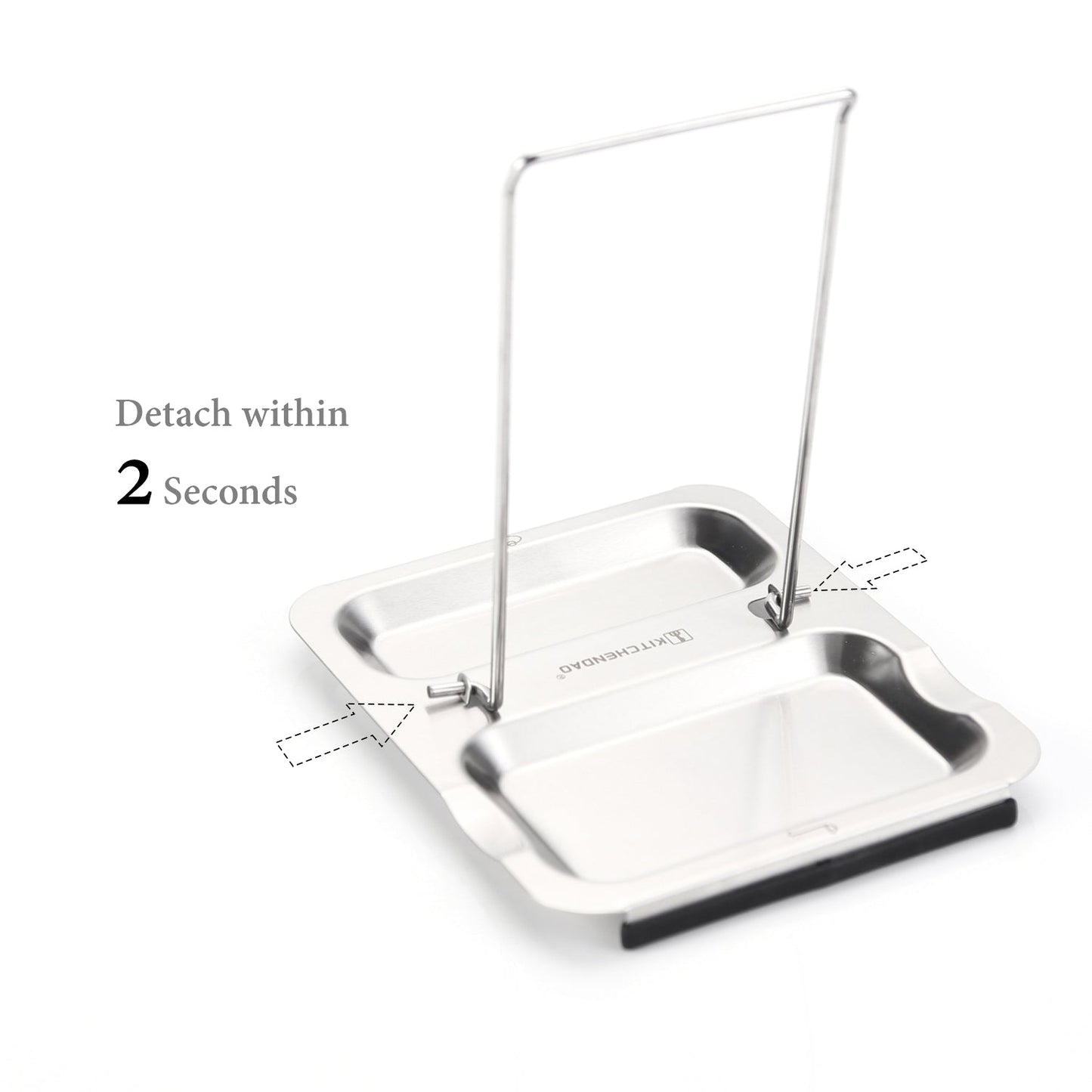 304 S/S Lid And Spoon Rest Foldable Utensils Lid Holder For Easy Storage