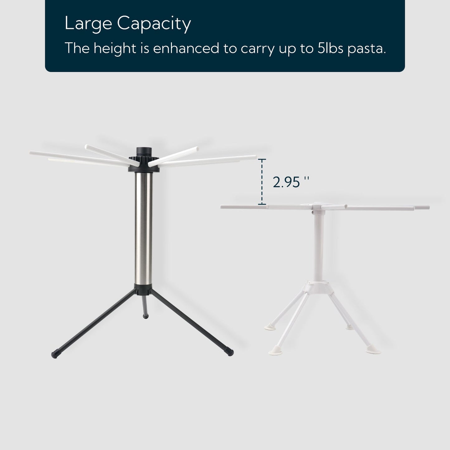 KITCHENDAO Collapsible Pasta Drying Rack, Easy Storage, Quick Set up