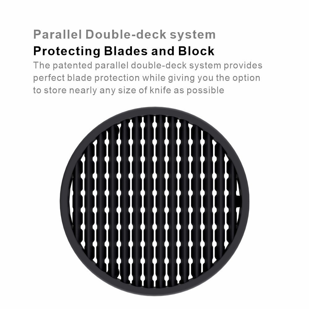 Universal Knife Block knife holder With Scissors Slot Knife Storage With Clear Barrel