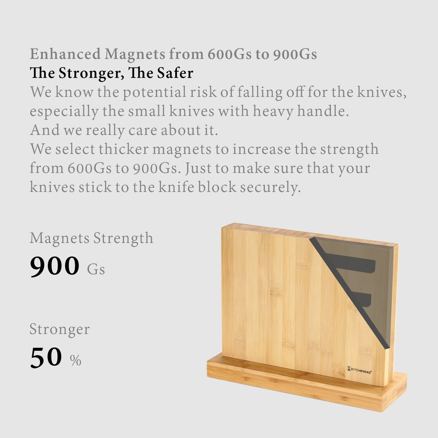 Luxury Magnetic Knife Block Holder Cutlery Display Stand