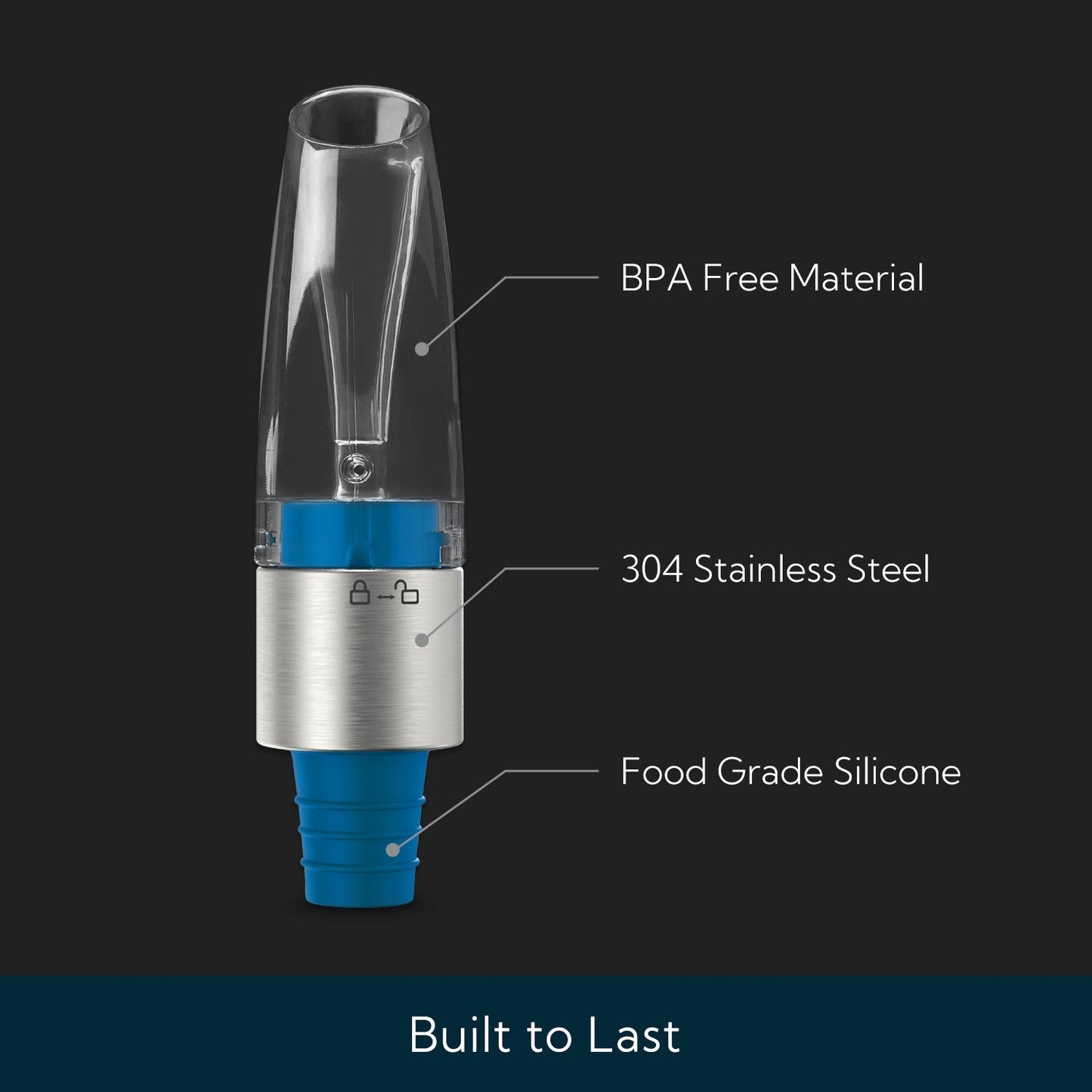 2-in-1 Wine Aerator Pourer and Stopper, Premium Wine Air Aerator Pourer Decanter Spout Dispenser No Drip or Spill - BPA Free - Improve Taste and Bouquet Instantly - Dishwasher Safe