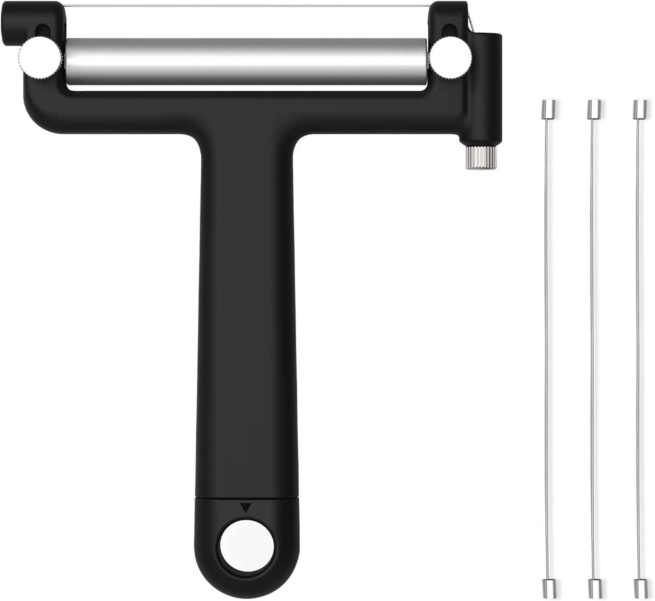 KITCHENDAO Replaceable Wire Cheese Slicer Cutter, 50% Stronger Wires with 2nd Gen Wire Fixing Mechanism