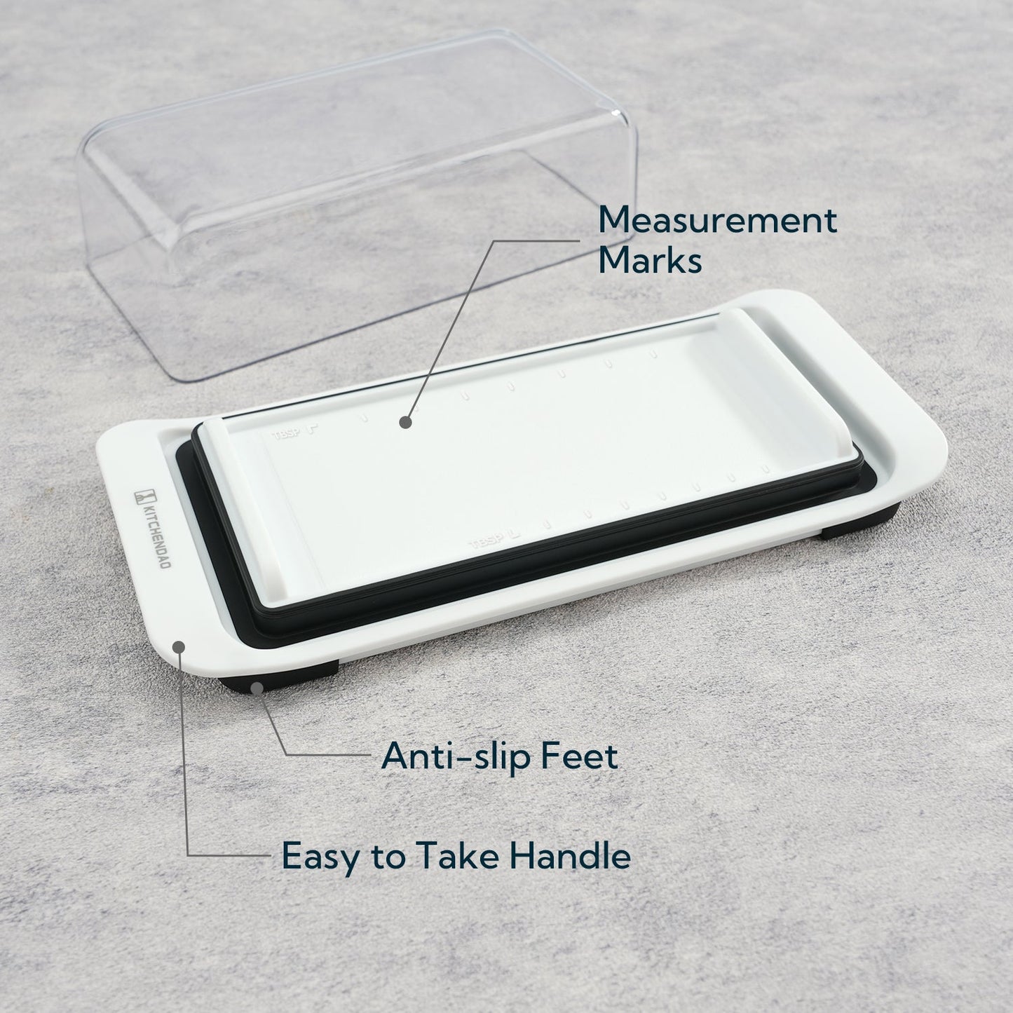 Airtight Butter Dish with Lid for Countertop and Fridge,Large Butter Keeper, Dishwasher Safe, Plastic Butter Holder Tray for 2 Sticks East Coast/West Coast/European Style/Kerrygold Butter