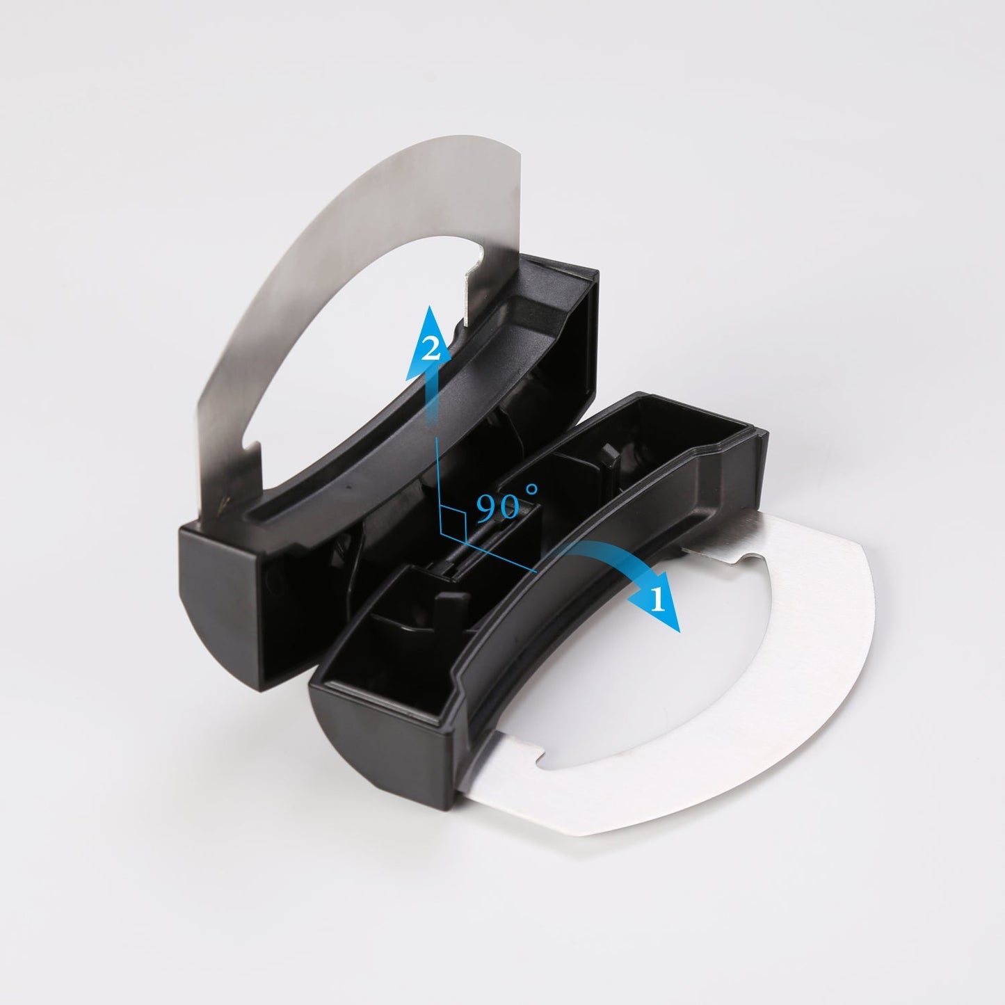 Super Sharp Mezzaluna Salad Chopper Double Blade Mincing Knives