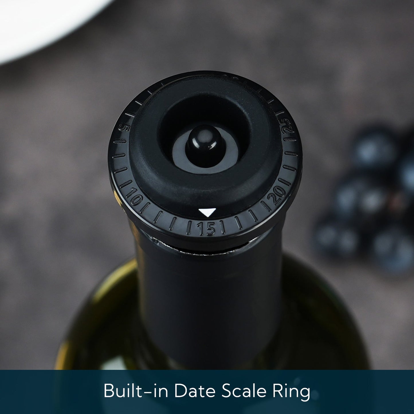 KITCHENDAO Wine Saver Pump with Sound Indicator，4 Vacuum Wine Stoppers and Storage Box, Reusable Wine Stoppers Preserver to Keep Wine Fresh, Ideal Wine Accessories Gift for Wine Lover