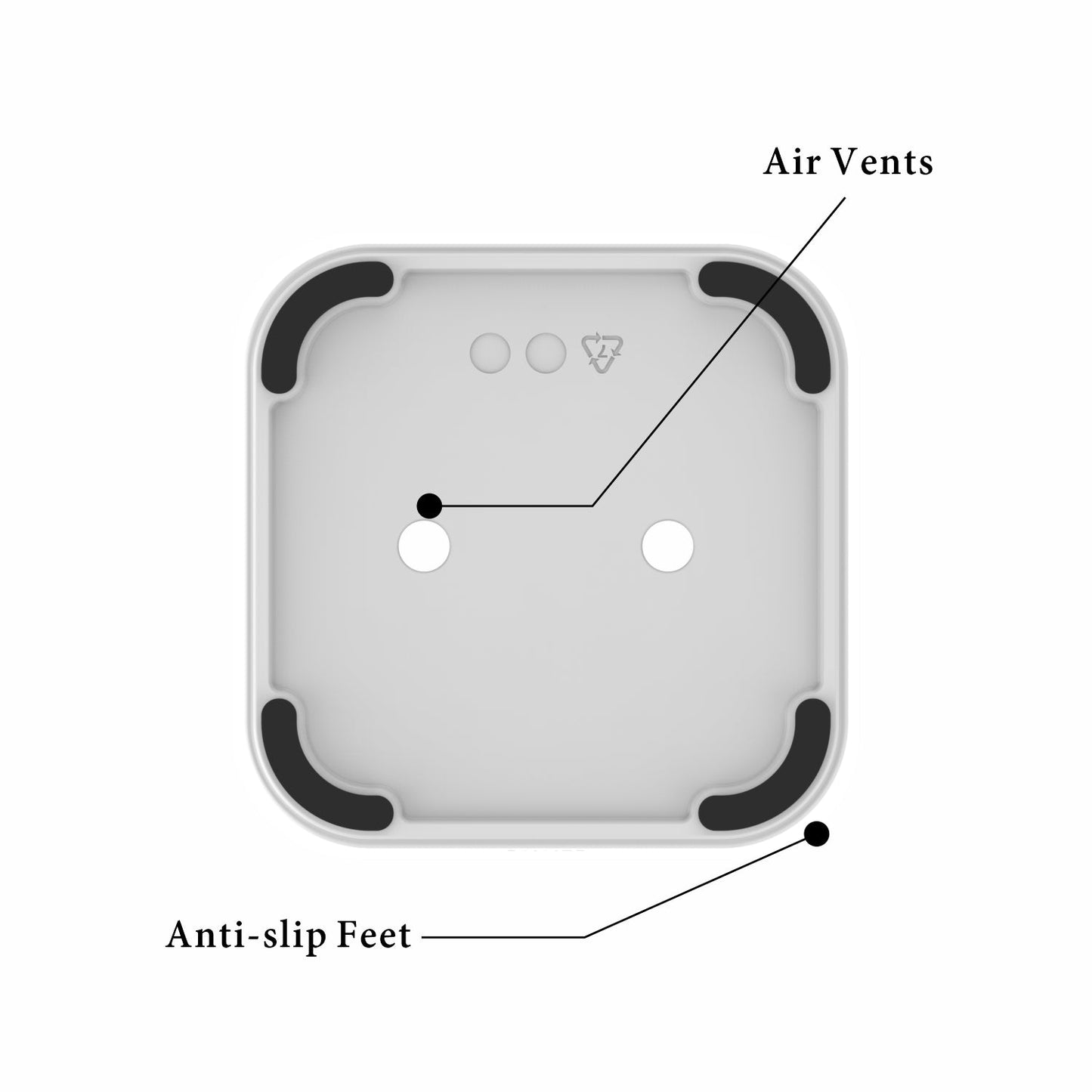 Universal Knife Block With Slots For Scissors And Sharpening Rod Square