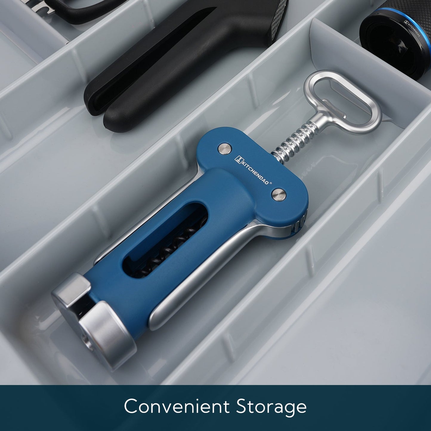 3 in 1 Wine Bottle Opener, Wing Corkscrew with Foil Cutter, Built-in Beer Bottle Opener