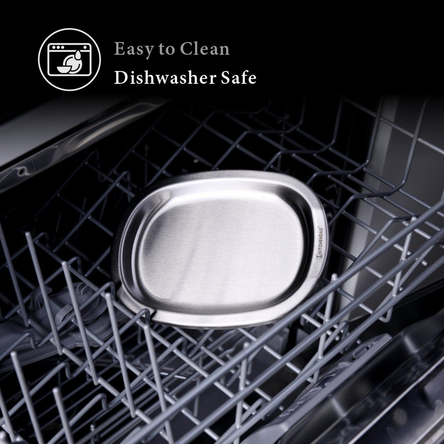 Stainless Steel Spoon Rest With Silicone Anti-slip Pad For Kitchen