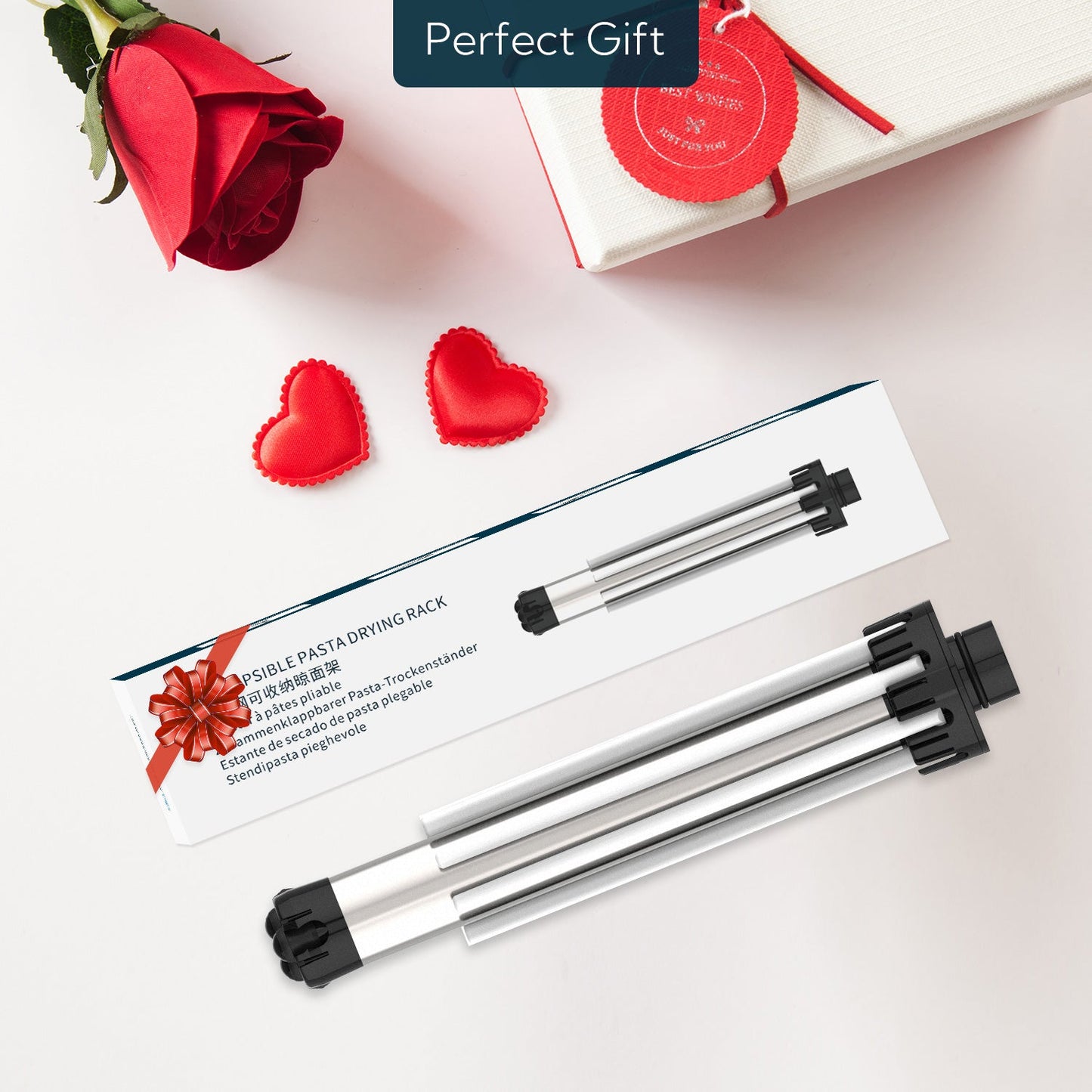 KITCHENDAO Collapsible Pasta Drying Rack, Easy Storage, Quick Set up